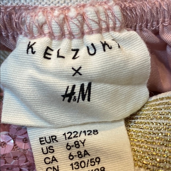 Kelzuki X H&M Pink and Blue Sequin Bubble Mini Skirt - Picture 2 of 5